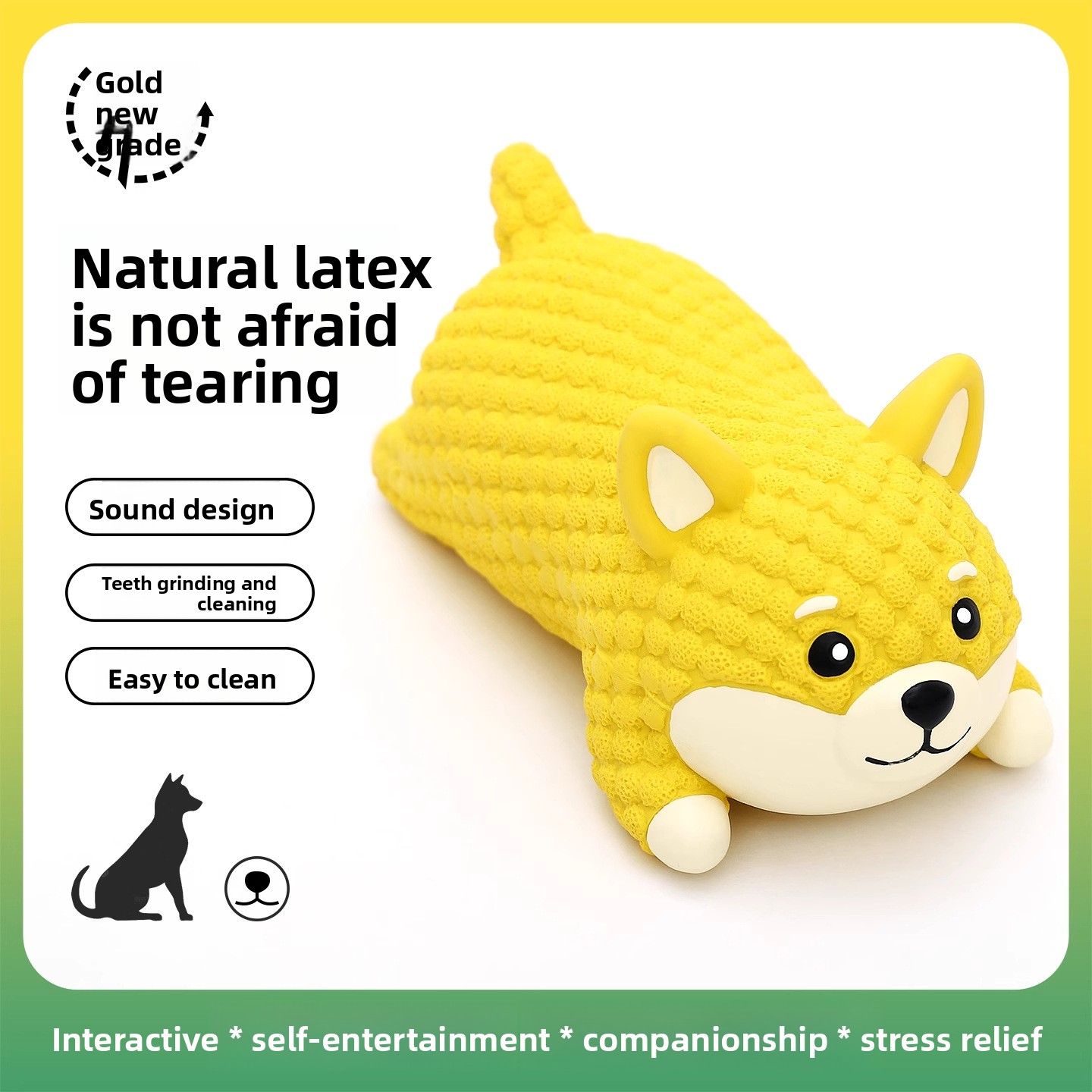 Interactive Squeaky Plush Dog Toy - Squeaky Latex Bear Dog Chew Toy