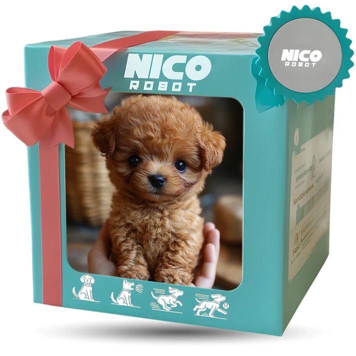 Interactive Squeaky Plush Dog Toy - Nico Robot Plush Electronic Pet Dog,