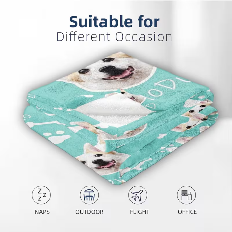 1PC Custom Dog Photo Blanket P - đánh giá và giá Pet Beds